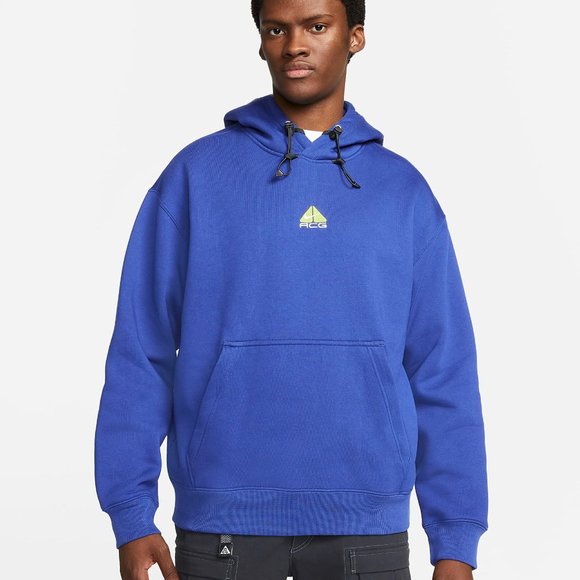 Nike ACG Fleece Pullover Hoodie Therma Fit Deep Royal Blue Mens